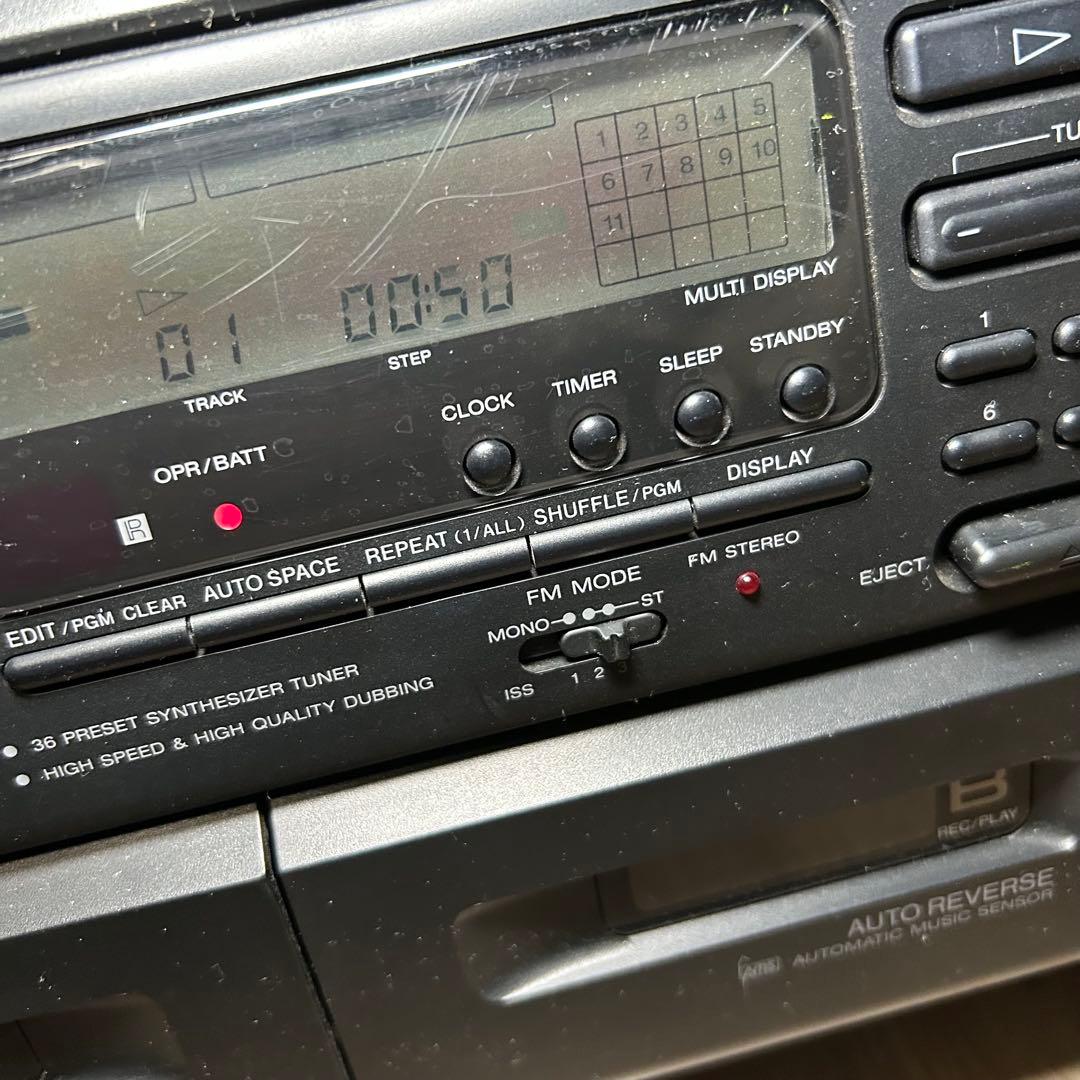 希少【ソニー】1990製ドデカホーン CDラジカセ CFD-400レトロ - メルカリ