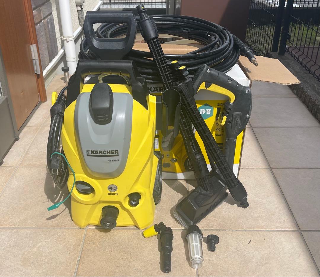 ケルヒャーK3 サイレント ベランダ 25mホース　180度ノズル　フィルター付 高圧洗浄機 K3 サイレント ベランダ 1.601-448.0 [50Hz（東日本専用