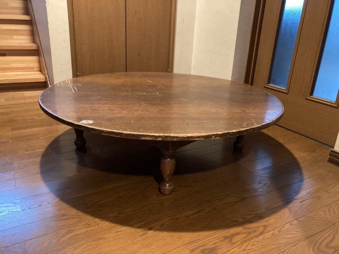 【昭和レトロ】大型 丸ちゃぶ台（直径108cm高さ30cm座卓） 昭和レトロ】大型 丸ちゃぶ台（直径108cm高さ30cm座卓） - メルカリ