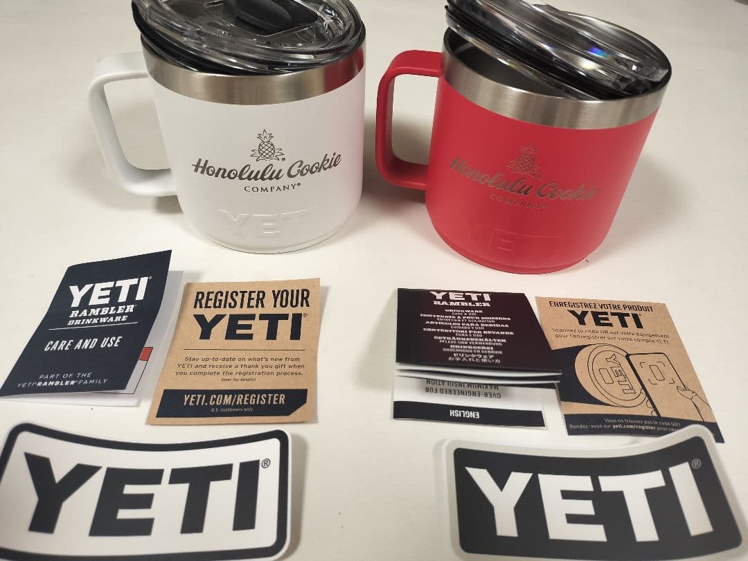 ☆新品未使用☆YETI×ホノルルクッキー マグカップ☆赤白セットで！限定