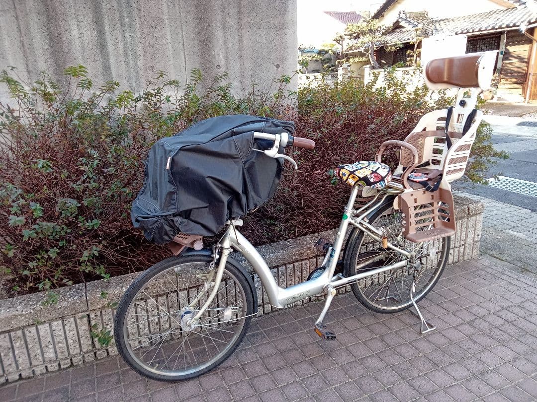 mint　(引き取り限定)ブリヂストン　アンジェリーノ　前カバー付き アンジェリーノ専用 フロントチャイルドシート ブリヂストン【自転車用