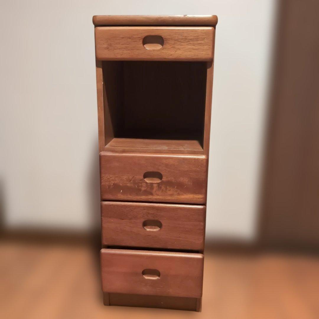 木製ラック 4段引き出し付き 収納 書類ケース 引き出し チェスト 13段 木製 天然木 おしゃれ A4 書類