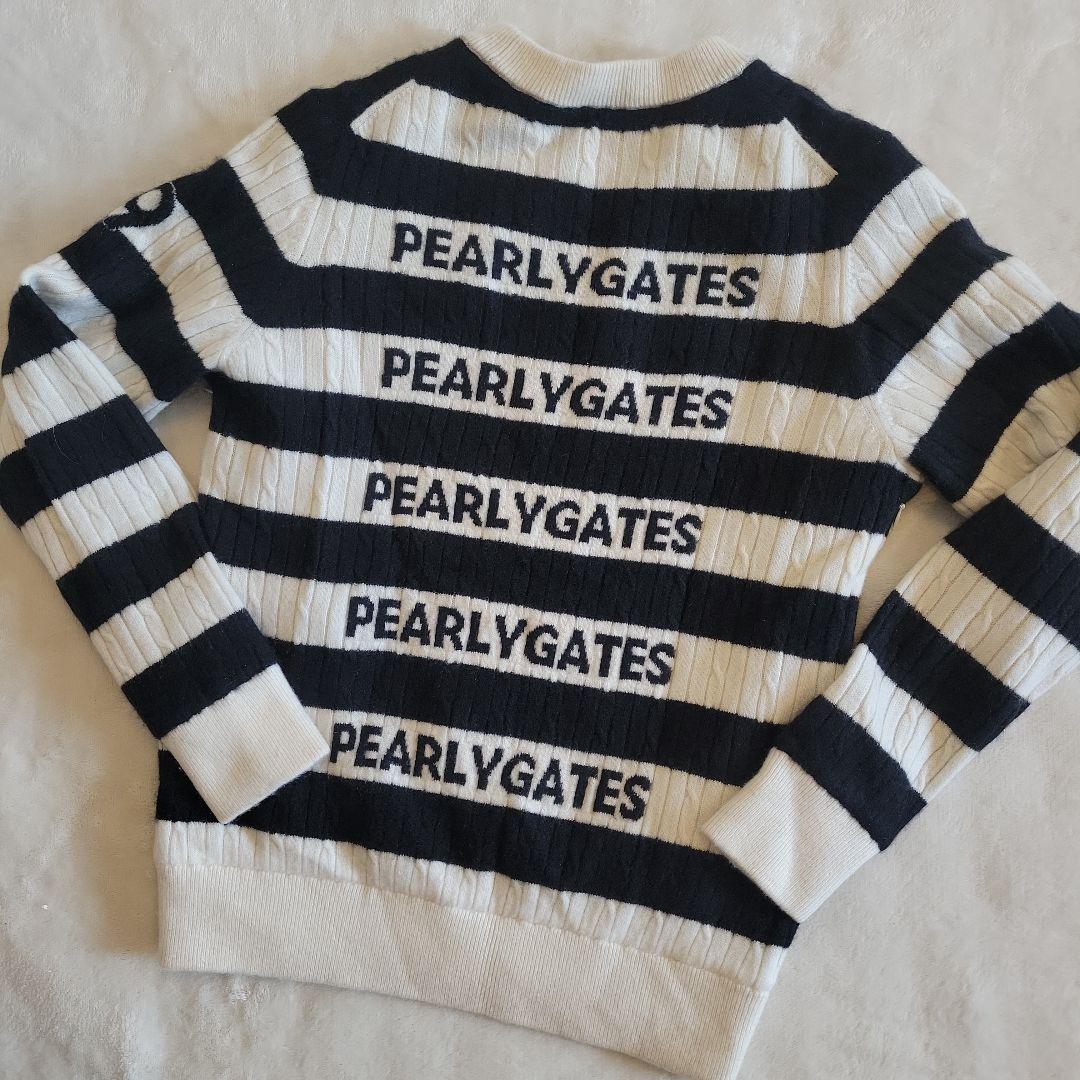 あったか裏地付きカシミヤ100％❤️PEARLY GATES ストライプニット