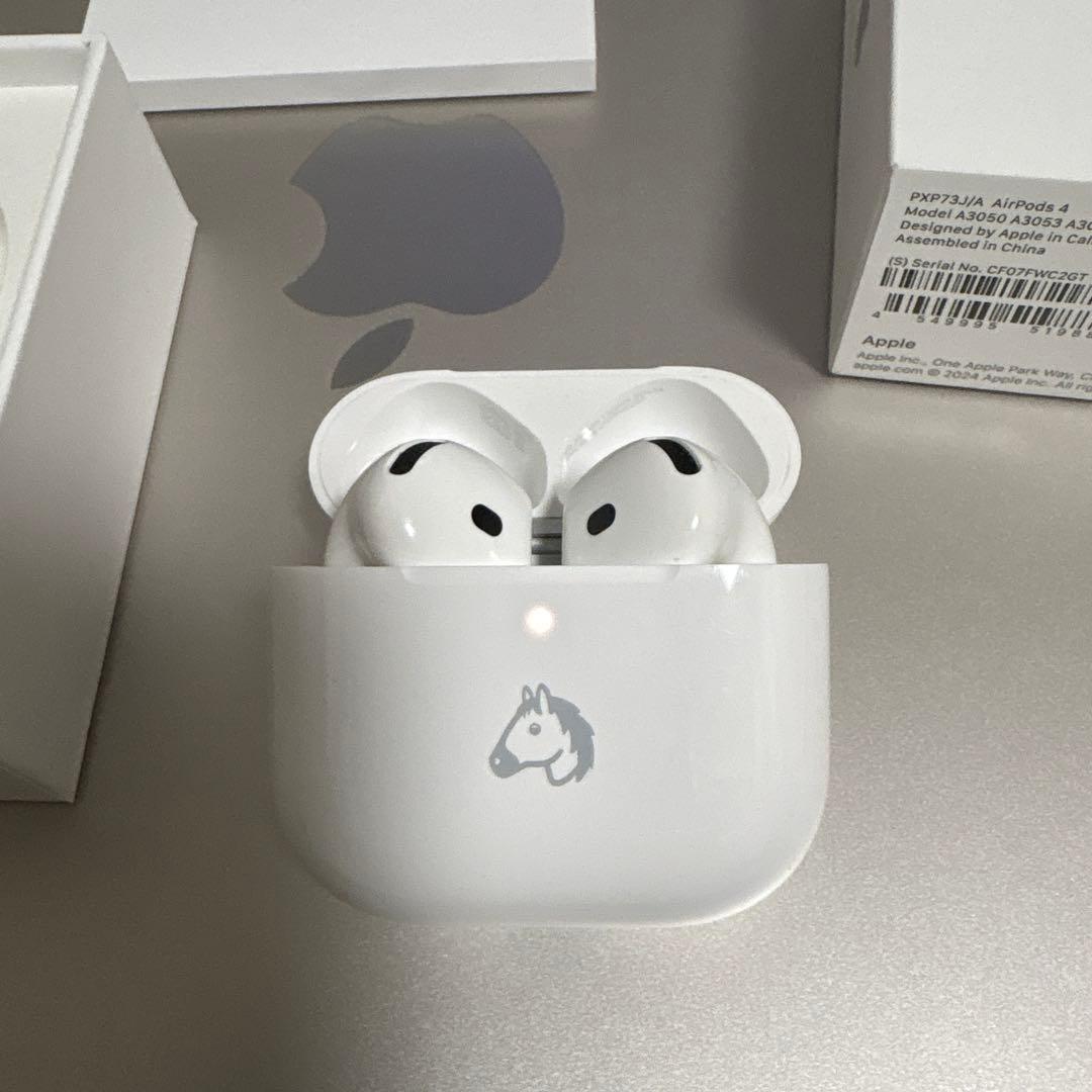 AirPods4 PXP73J/A エアーポッズ4 ワイヤレスイヤホン 刻印あり - メルカリ