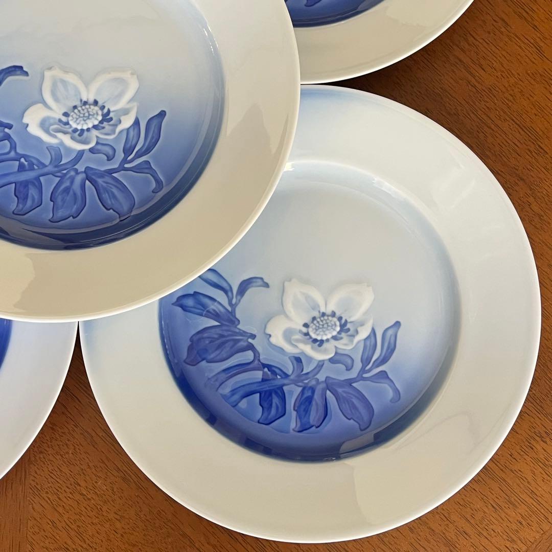 希少品】B&G ビングオーグレンダール☆クリスマスローズ☆デザート皿 5