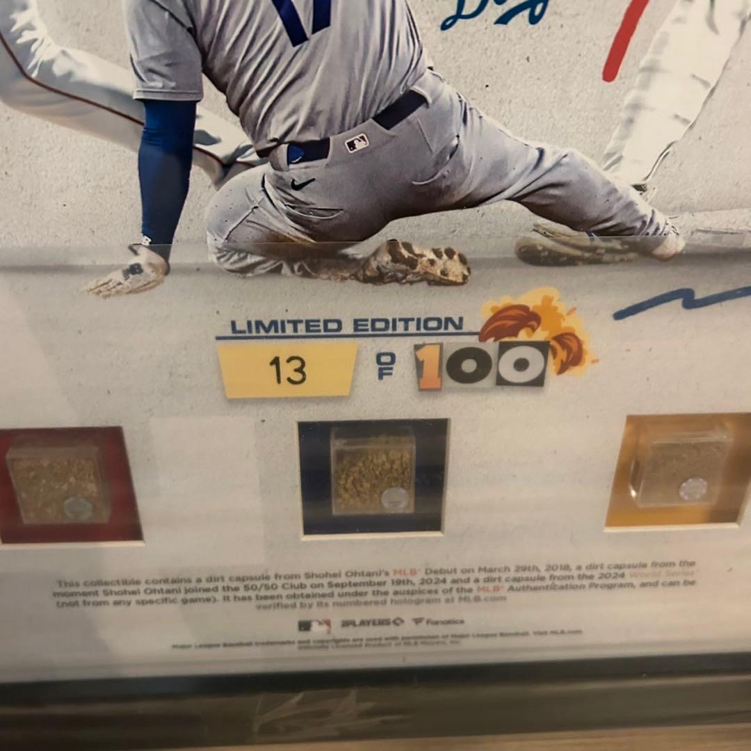 世界100枚限定 大谷翔平 50/50優勝 記念 レリック入 巨大アート