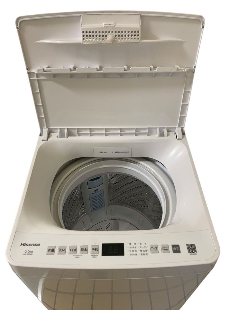 全自動洗濯機 ハイセンス 5.5kg 2024年製HW-55E4W 美品 - メルカリ