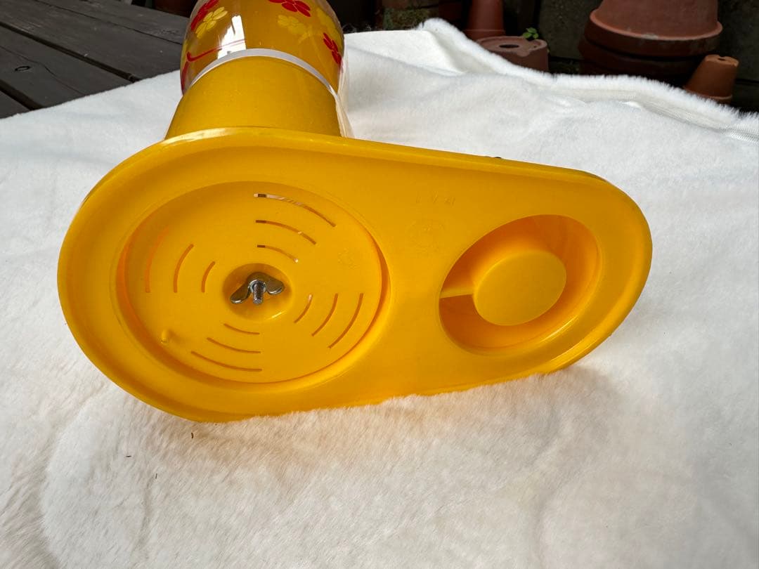 昭和レトロ レトロ箸立て レトロポップ トーワ 黄色い花柄の箸立