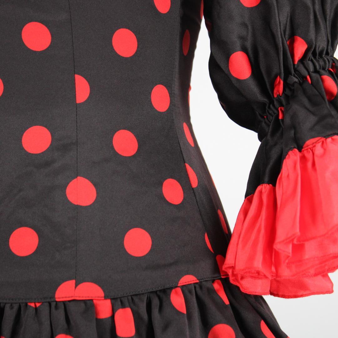 美品 日本製 フラメンコ衣装】ブラック×豪華ボランテ Tierra ナジャ