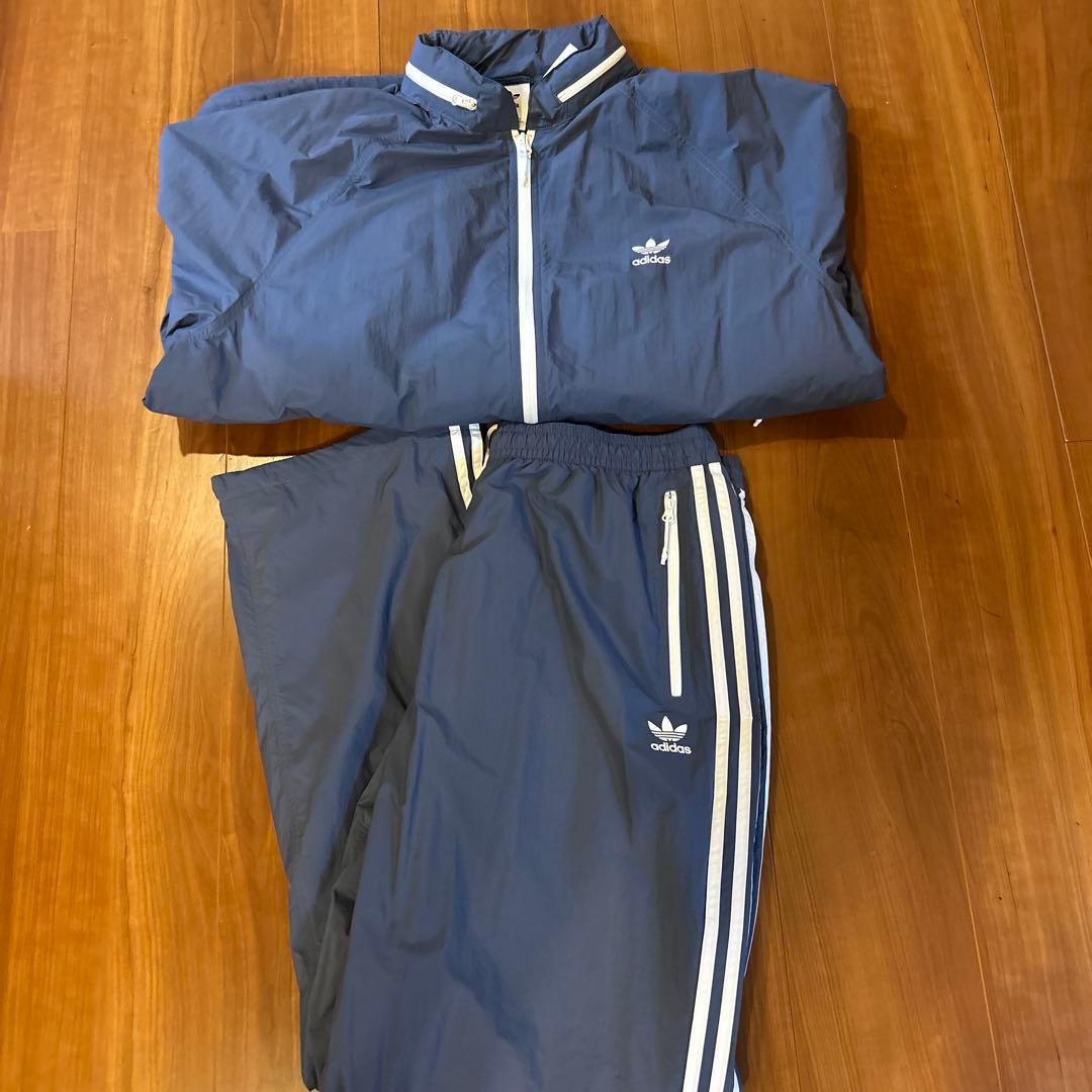 adidas ウィンドブレーカー パンツセット ネイビー adidas（アディダス） ウィンドブレーカー キッズ ジュニア 上下