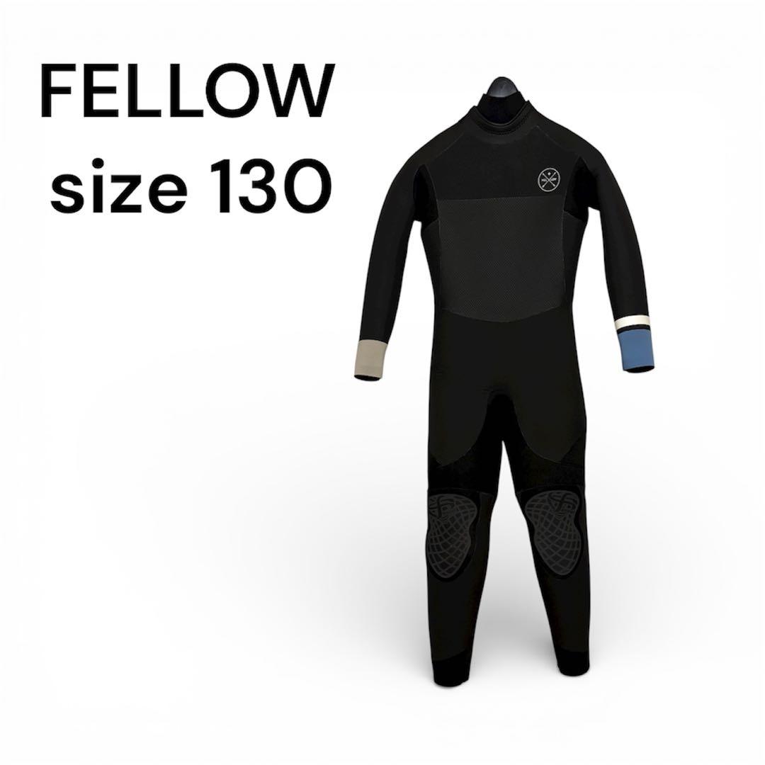 FELLOW セミドライ ウェットスーツ サイズ130 キッズ FELLOW セミドライ ウェットスーツ キッズ 5×3mm バックジップ スキン