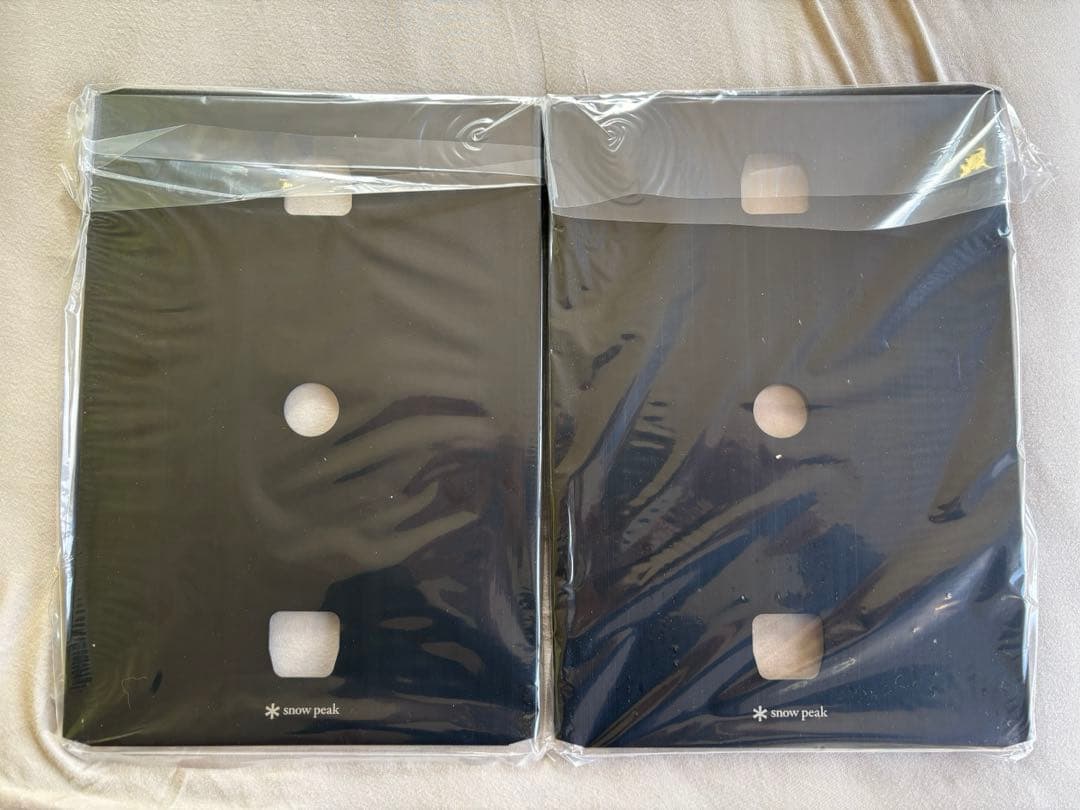 snowpeak非売品 箱付き フラットバーナー専用リッドトレーブラック2枚