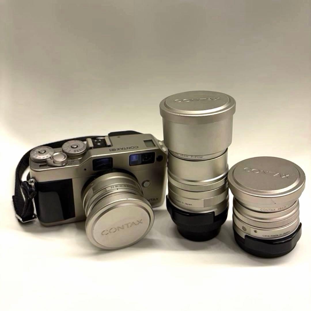 CONTAX G1 フィルムカメラ レンズ3本 ジャンク扱い - メルカリ