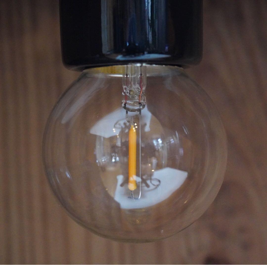 《 古民家cafeの 照明　》スタンドライトフィラメントLED 漆塗 什器