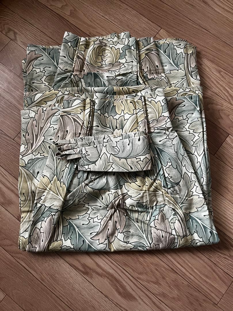 ウィリアムモリス ボタニカル柄カーテン２枚 カーテン モリス柄 遮光 裏地付き 横幅100cm×2枚 選べる丈150cm 180cm