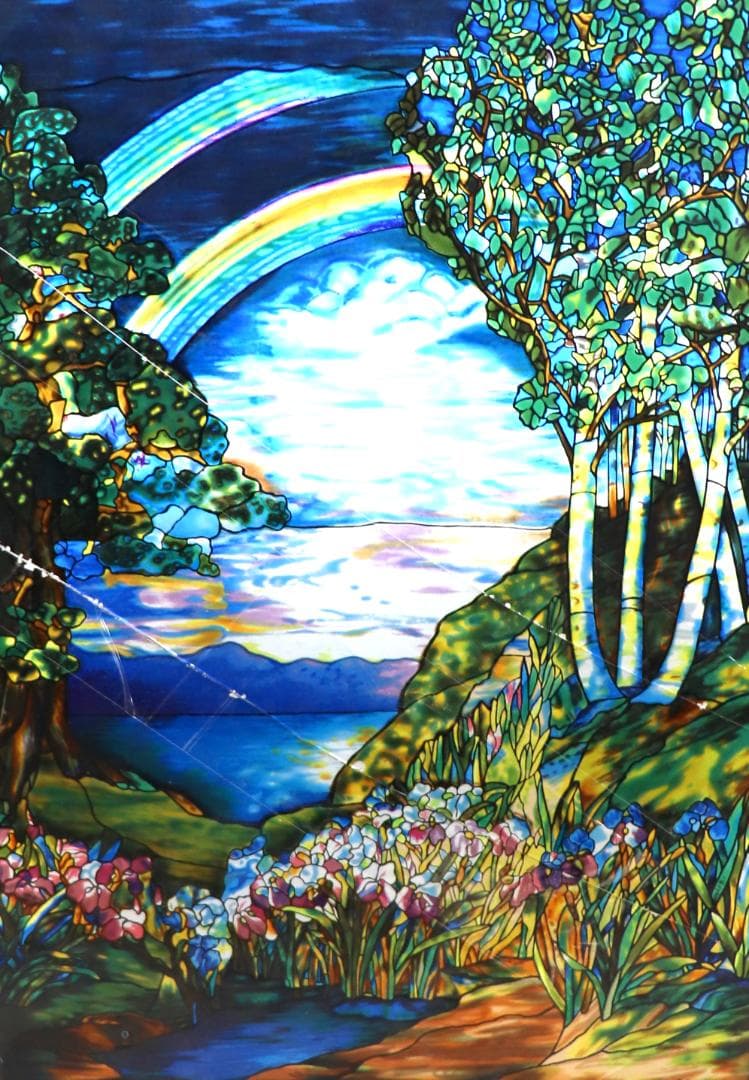 ティファニー ヴィンテージ ステンドグラス 大型 ウェストミンスター