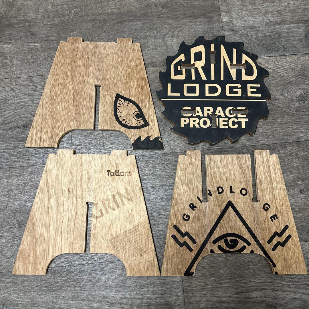 GRIND LODGE グラインドロッヂ　ロゴスツール おしゃれキャンパー御用達！生刷りが施されたGRIND LODGE(グラインド