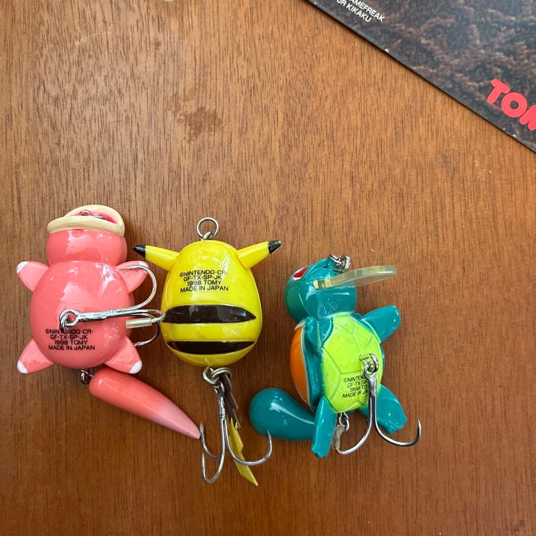 TOMY ポケモンルアー 3個セット （ピカチュウ／ヤドン／ゼニガメ