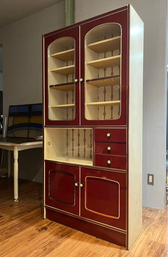 アーチ型 食器棚 昭和レトロ レトロポップ インテリア 当時物 - メルカリ