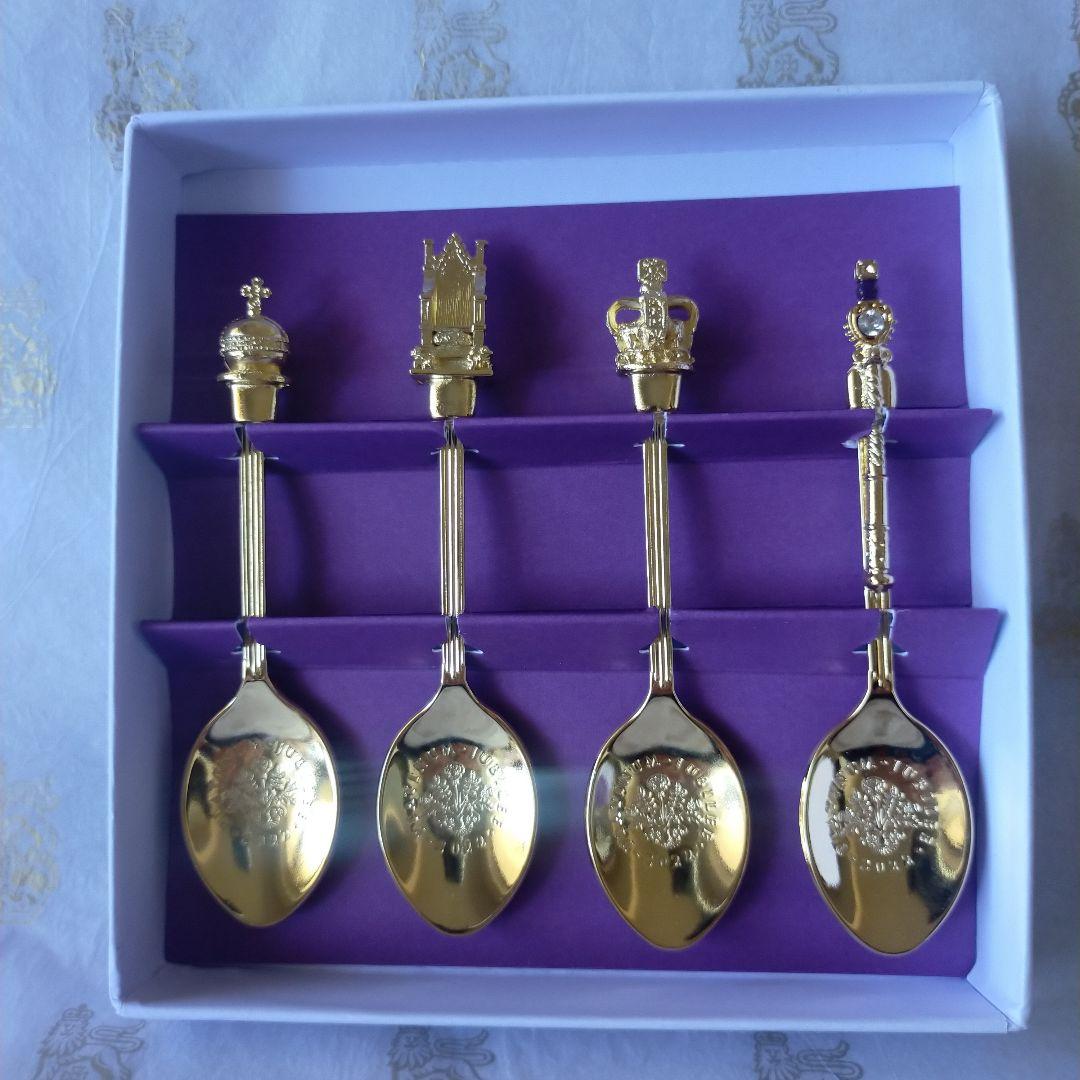 記念再値下げ！エリザベス女王即位70年記念 スプーンセット