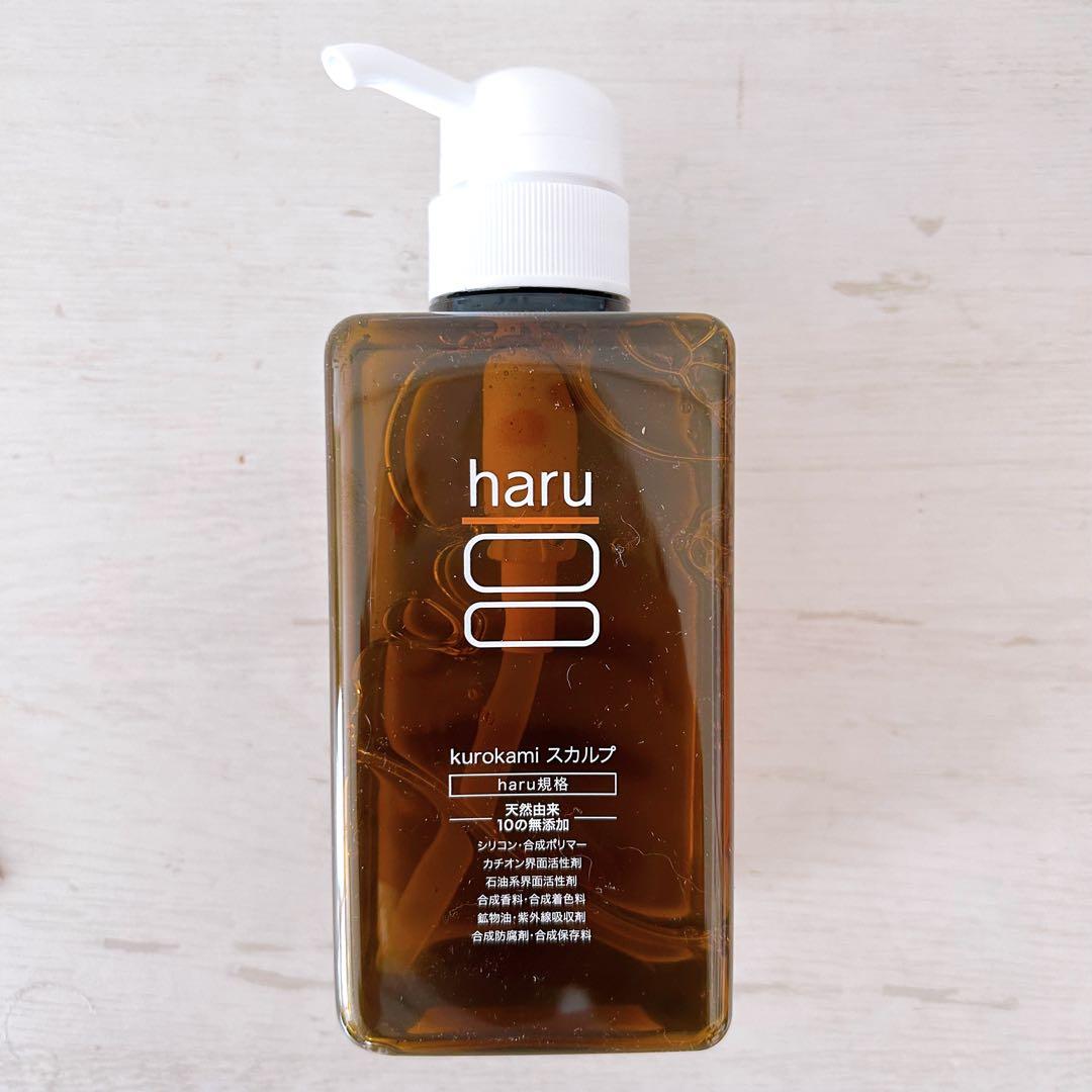大人気 新品未開封 haru 黒髪スカルプシャンプー 400ml 天然由来