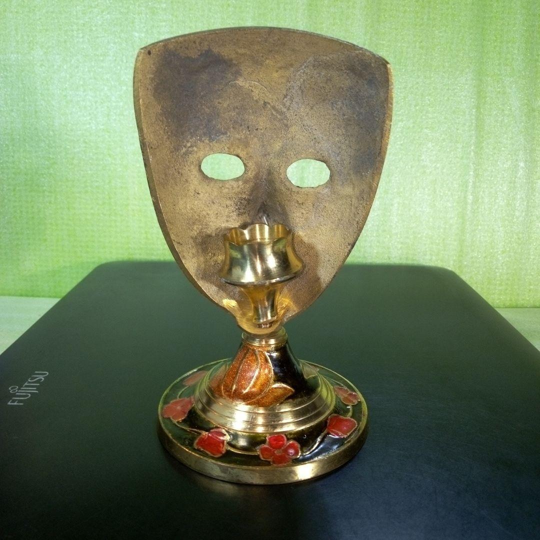 マスク型 mask 仮面 お面 お香立て 香炉 こうろ 置物 香道 洋風 レアの