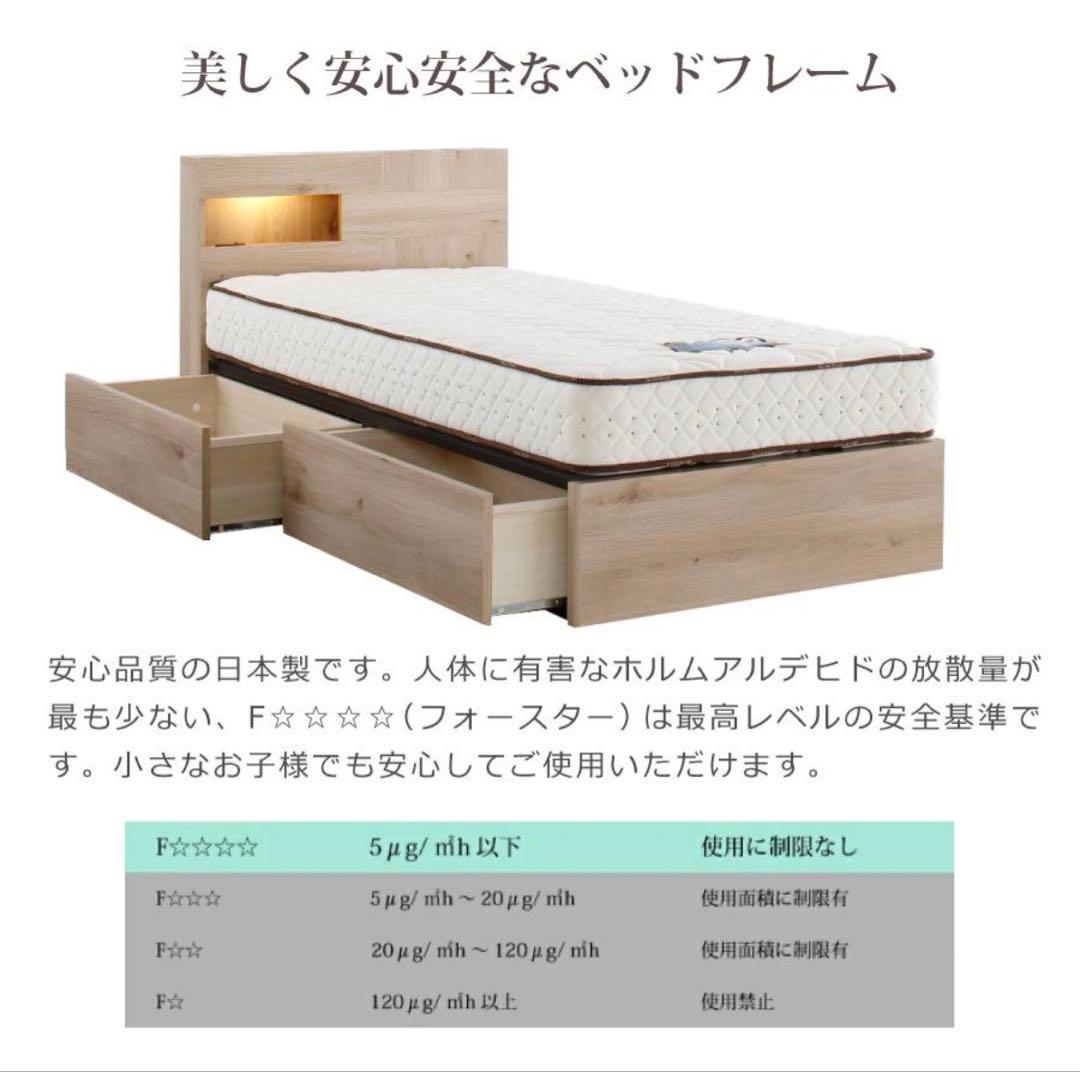ルームズ大西正堂　シングルベッドフレーム 引き出し付き