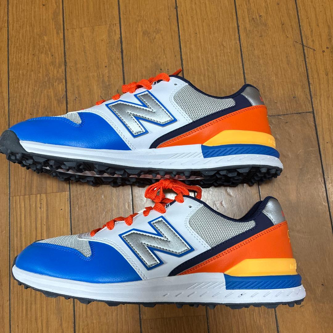 New Balance 996 青/オレンジ ゴルフシューズ - メルカリ