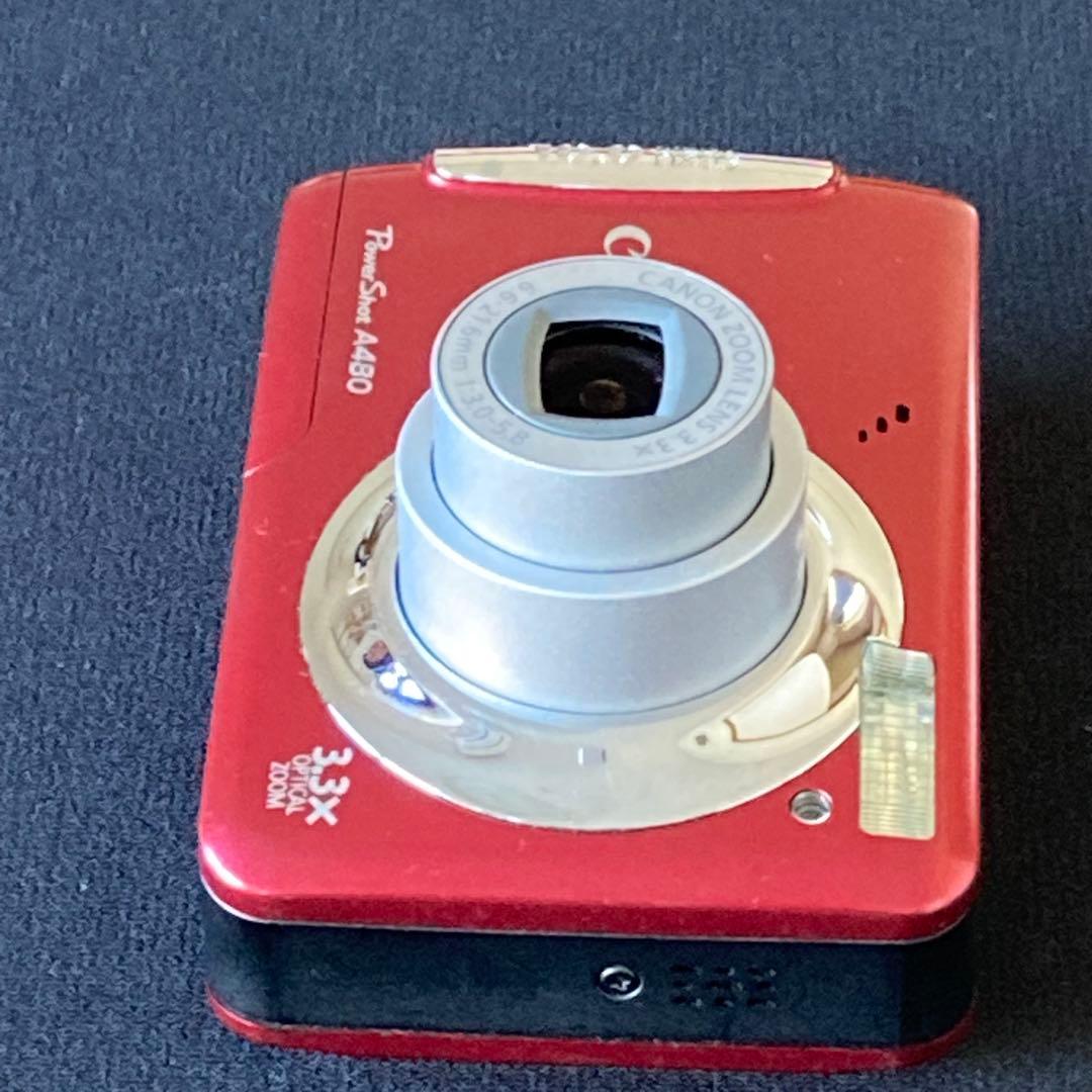 Canon PowerShot A480 レッド CCDセンサー コンデジ - メルカリ