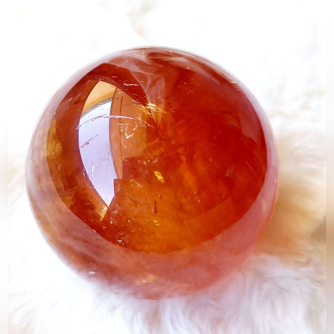 美麗☆虹入り☆ゴールデンカルサイト☆スフィア☆パワーストーン【193】