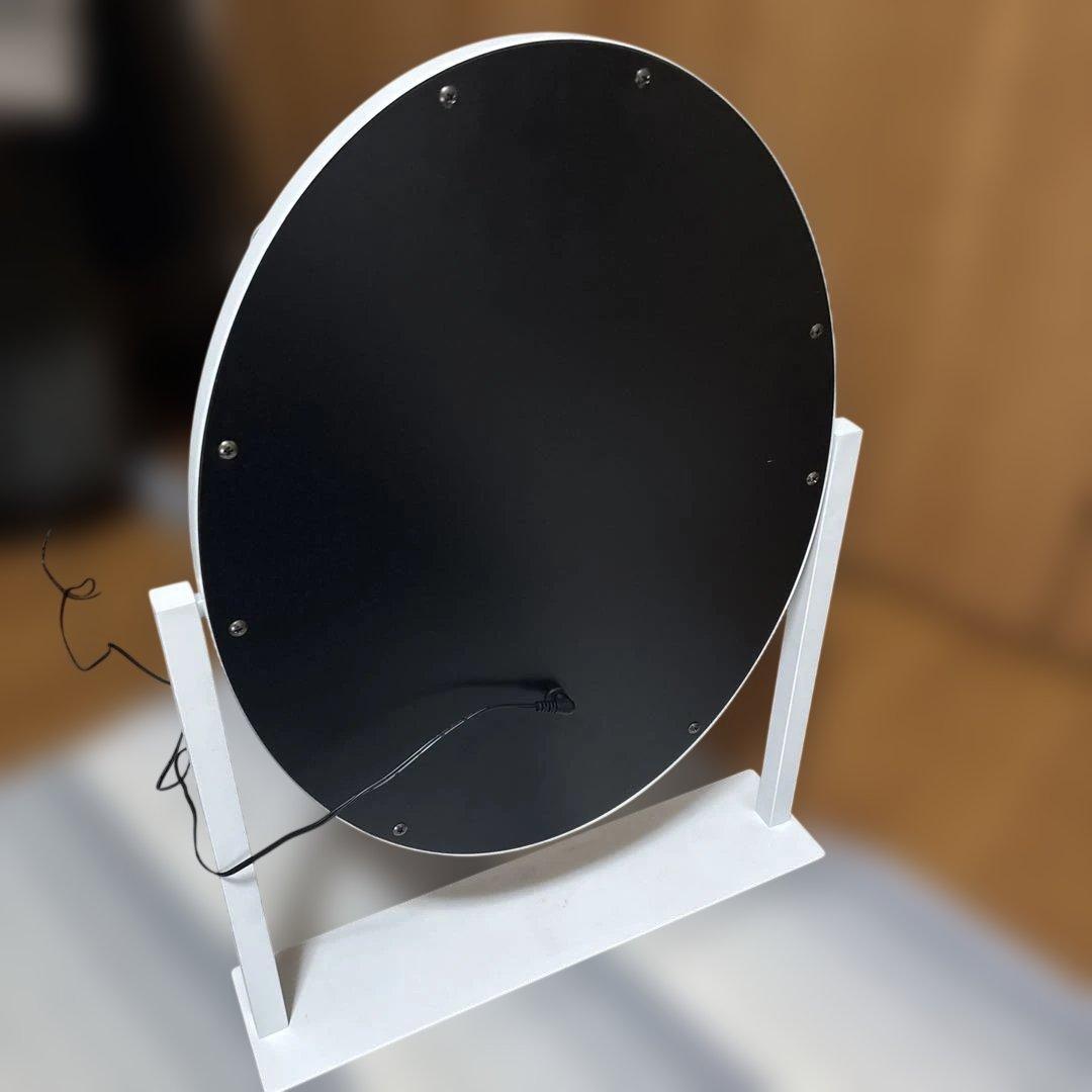 美品】フッツェ ハリウッドミラー ラウンドL ホワイト Francfranc