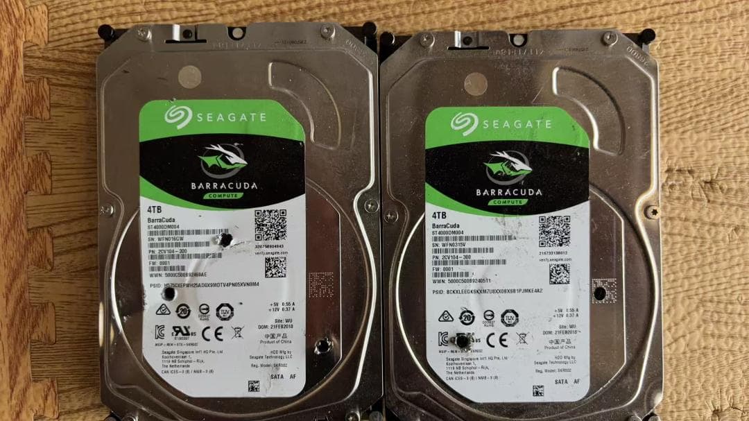 Seagate Barracuda 4TB HDD 2台セット - メルカリ