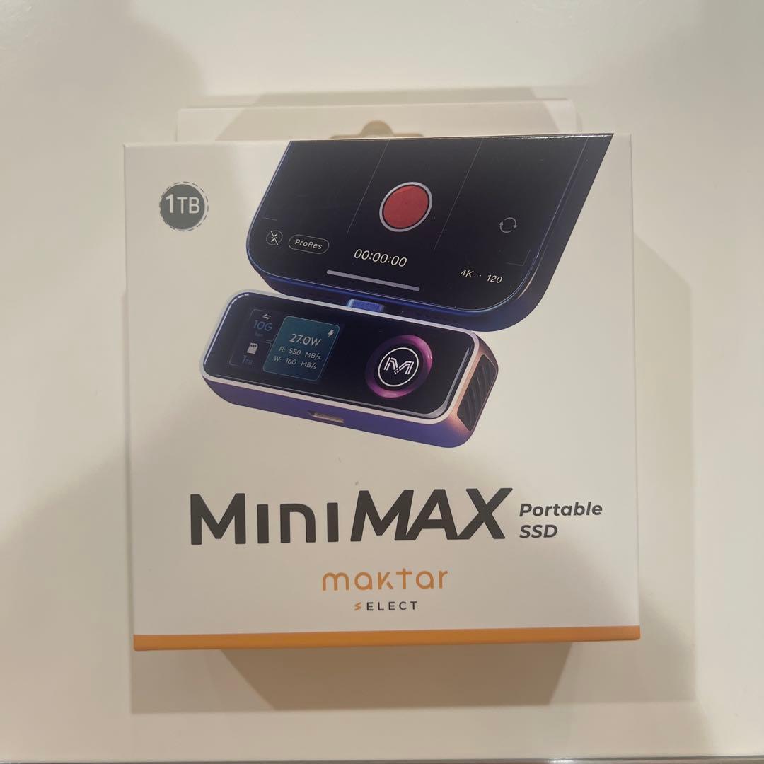 【新品未開封】MiniMAX Portable SSD 1TB maktar Amazon.co.jp: Maktar (マクター) MiniMax 外付け SSD ポータブル 1TB