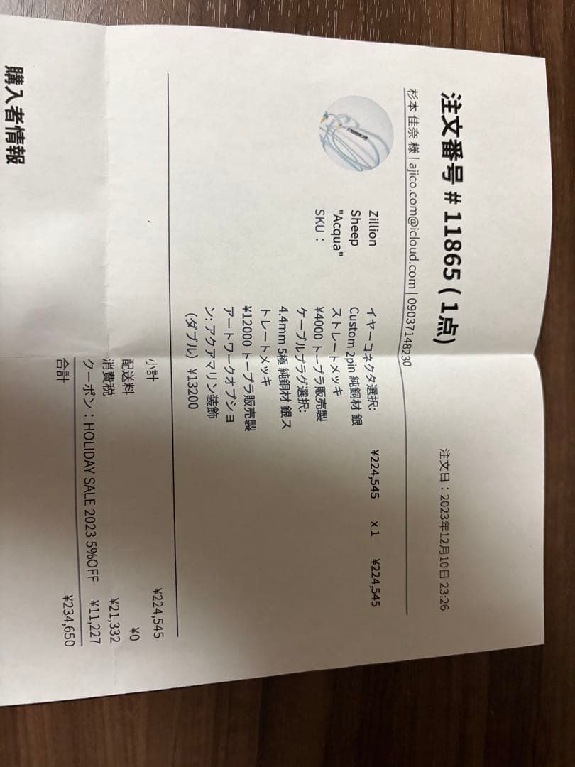 イヤホン WAGNUS. Zillion Sheep \"Acqua\"