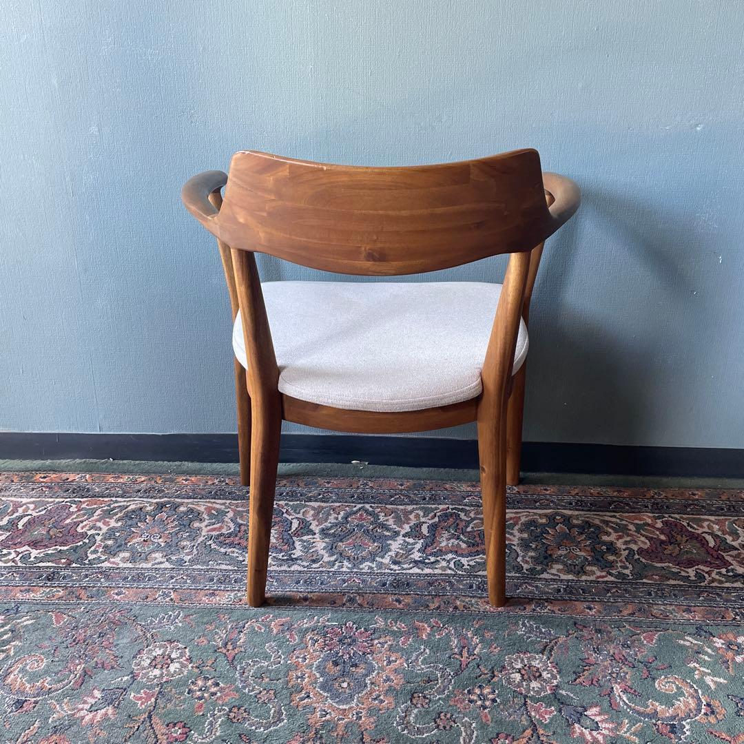 ①EDDA エッダ ダイニングアームチェア 朝日木材加工 無垢材 1脚