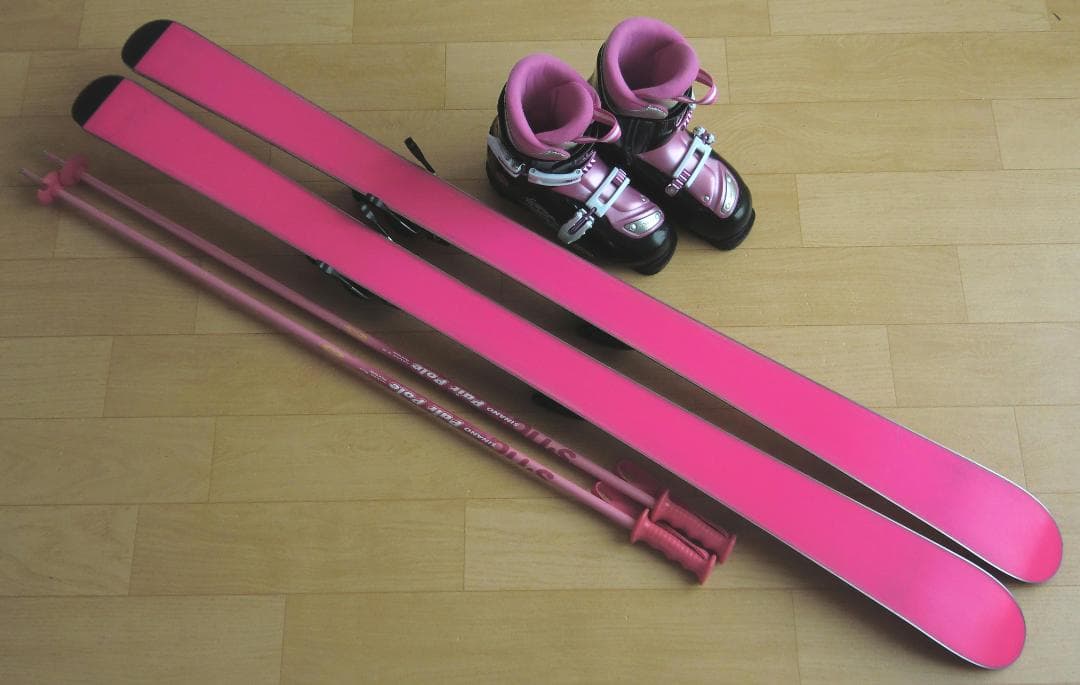 □□送料無料□K2□ジュニア用スキー4点セット□板136靴24□WAX済