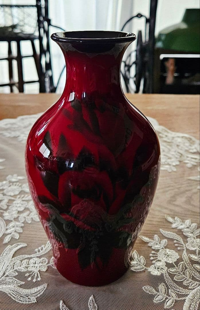 Noritake ノリタケ スタジオコレクション 辰砂 薔薇画 花瓶 新品