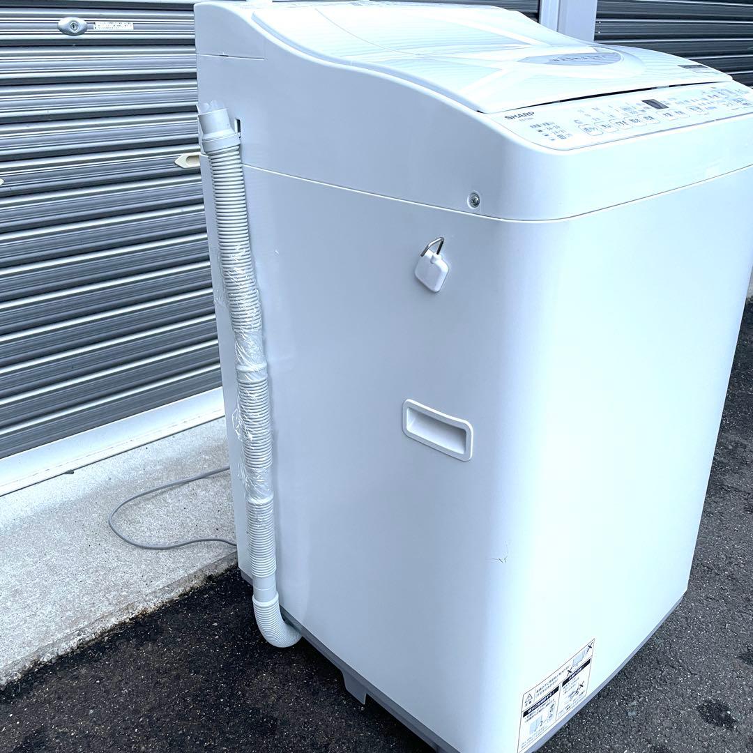 美品使用半年 シャープ 縦型洗濯機 6.5kg ES-TX6H-W 2024年製
