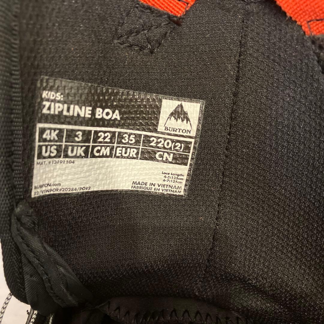 BURTON Zipline BOA 22.0cm キッズ　ブーツ