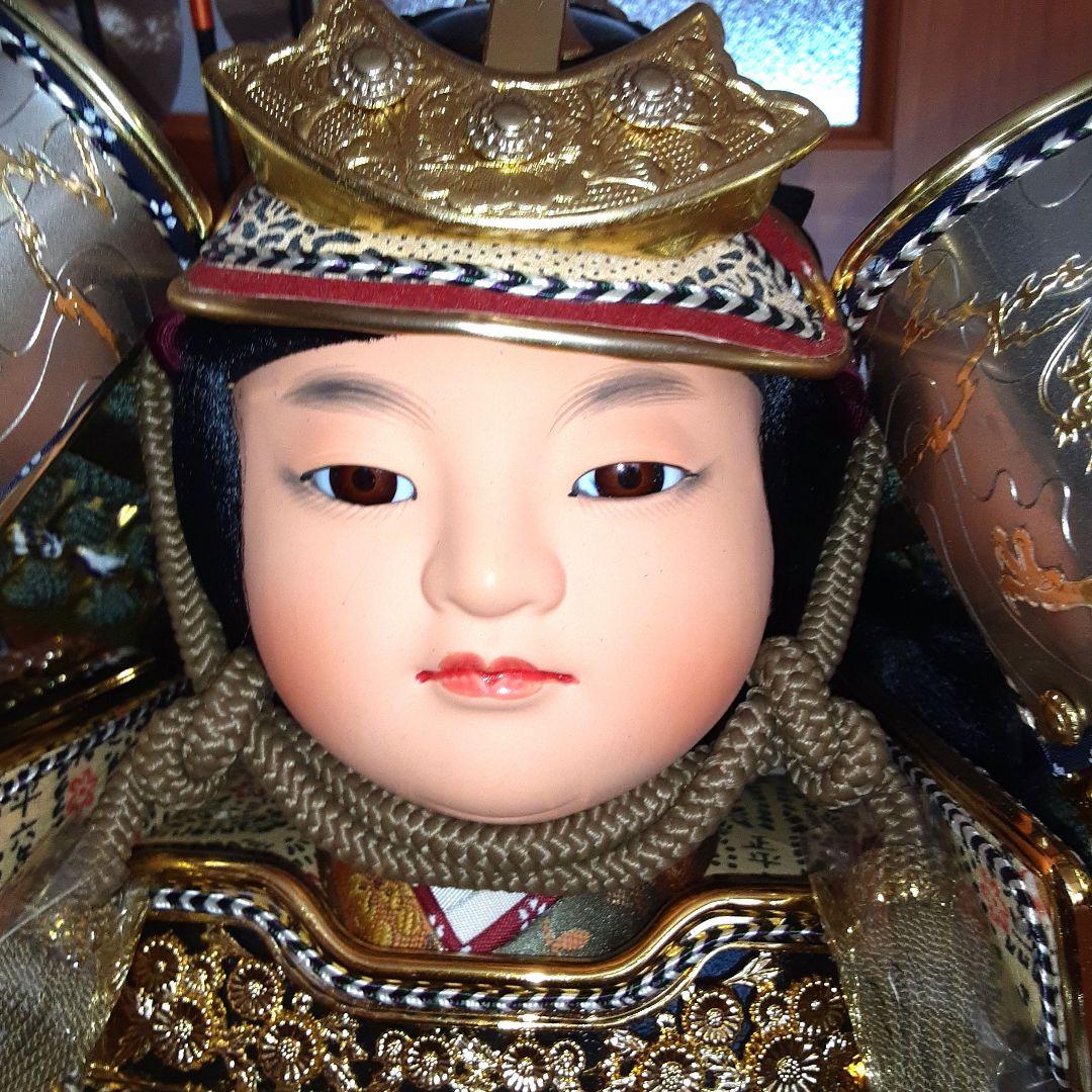 紫峰作 鎧着武者人形 子供大将飾 五月人形 12号 彫金仕上 箱付 - メルカリ