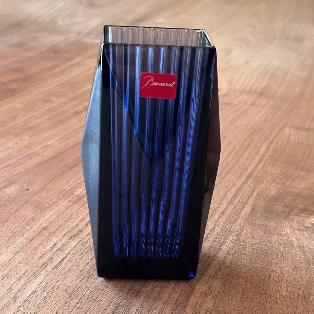 baccarat バカラ ルクソールフラワーベース ミッドナイトブルー 未使用