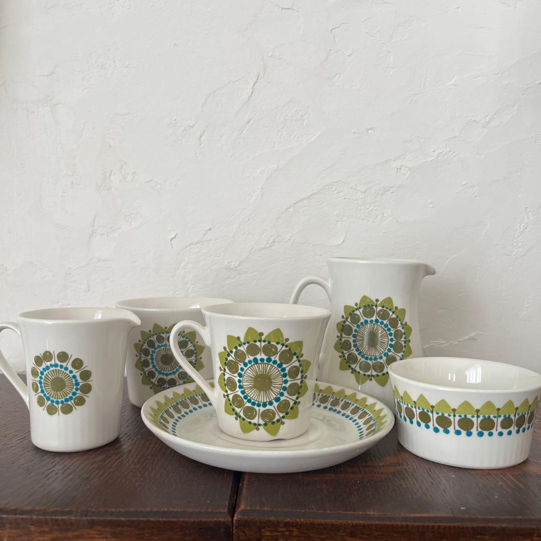 北欧ヴィンテージ　フィッギオ　6点セット 北欧ヴィンテージ食器｜Figgjo フィッギオTOR VIKING カップ＆ソーサー