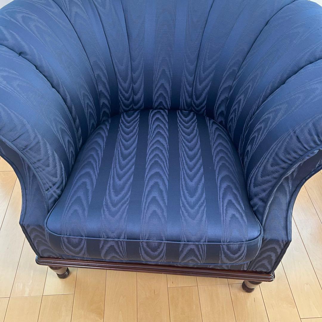 マルニ KENT-COURT ケントコート 1人ソファ ネイビー シェルソファー