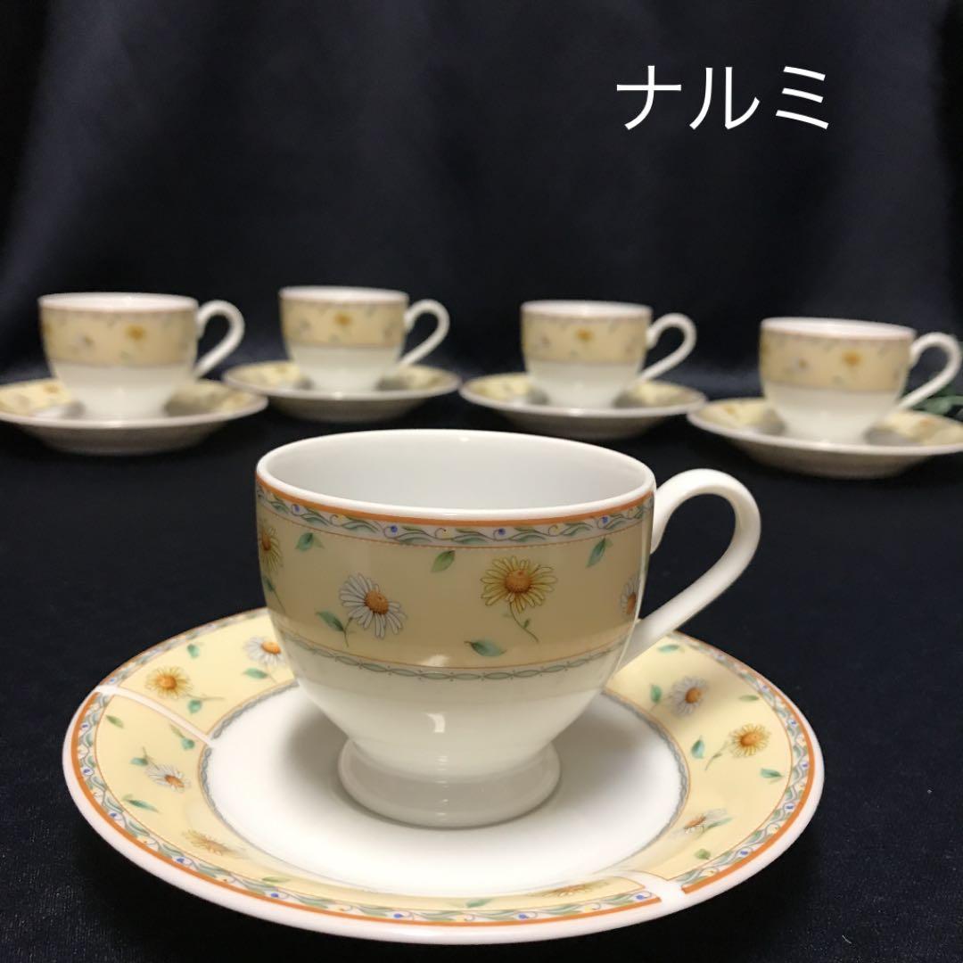 新品 ナルミカップ&ソーサー 5客 マーガレット オールドナルミ - メルカリ