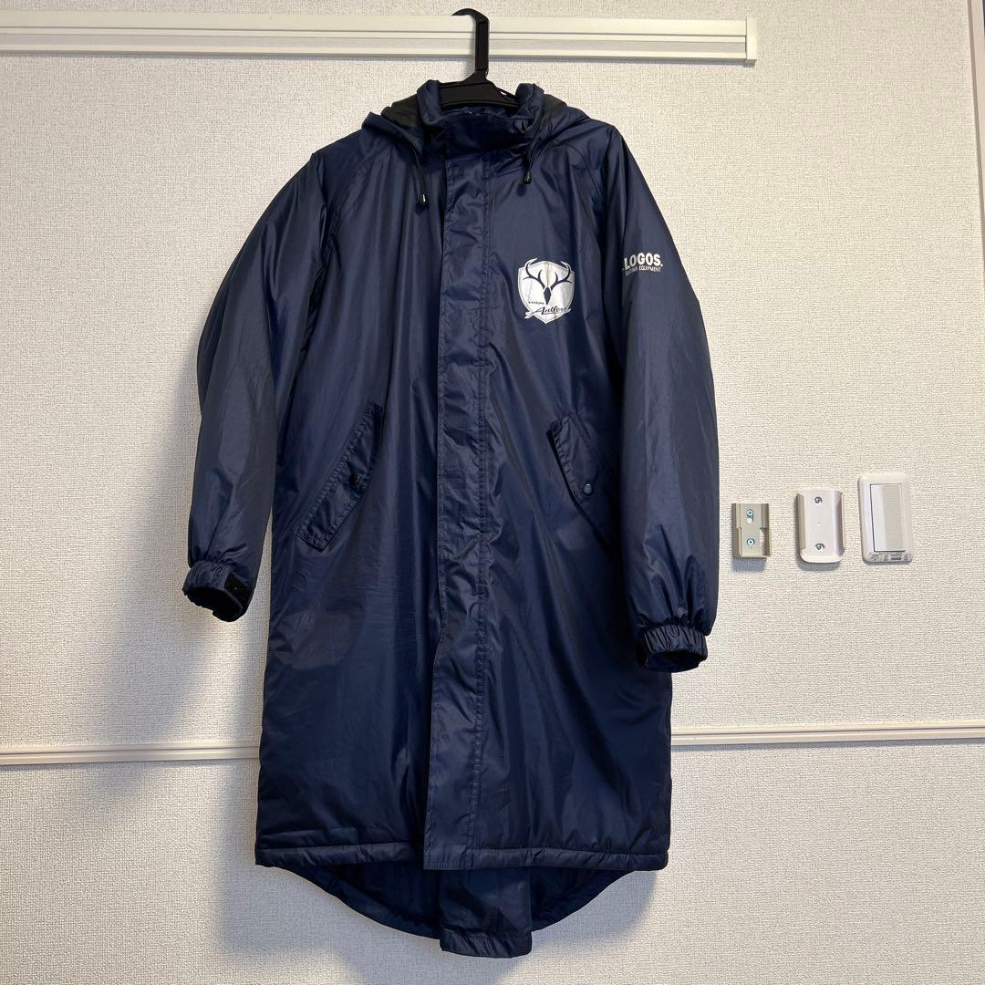 値下げしました】鹿島アントラーズ ネイビー フード付き ベンチコート