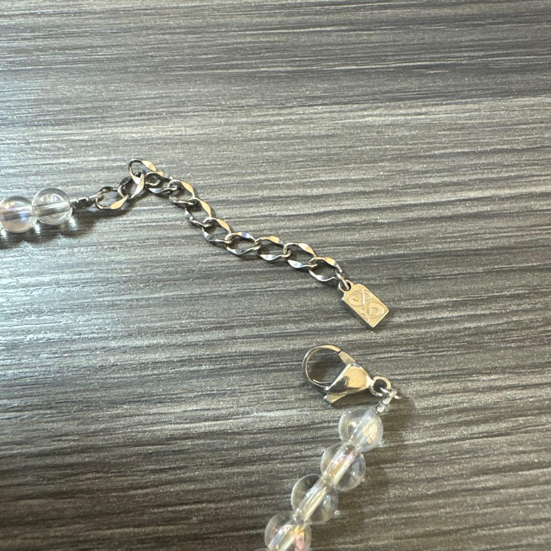 ファイテン チタン水晶ネックレス（5mm）40cm マラソン ランニング