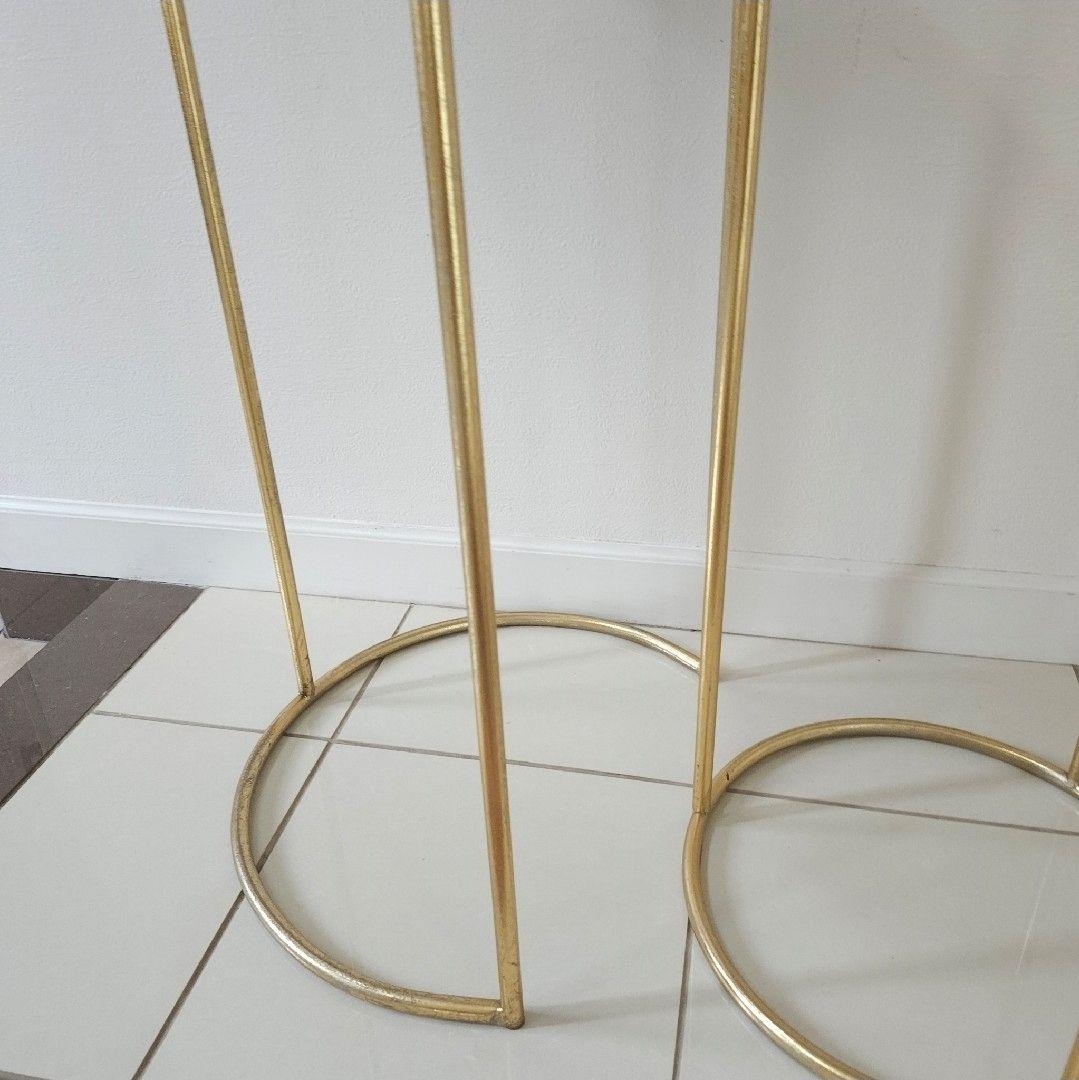 ZARA HOMEリアル大理石ネストテーブル サイドテーブル ゴールド - メルカリ