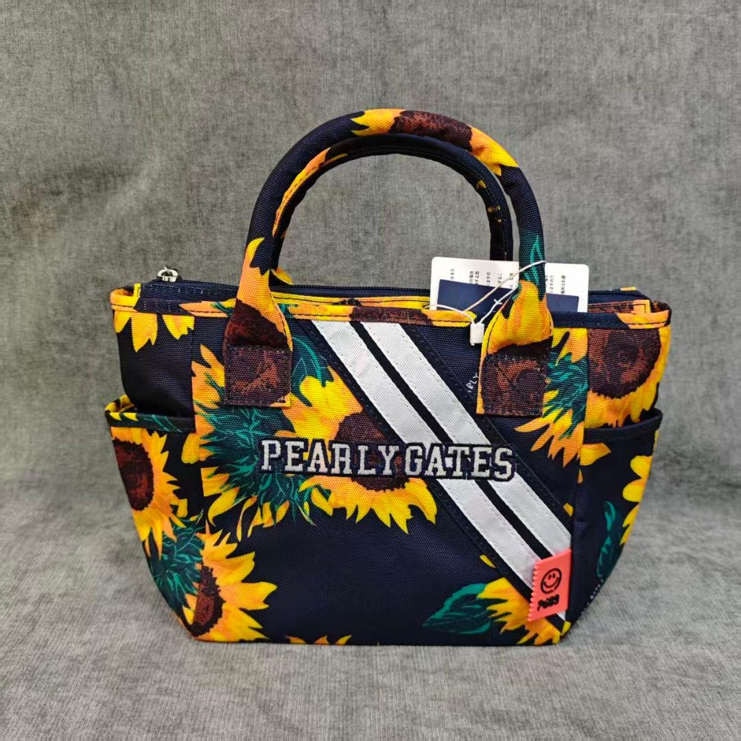 PEARLY GATESカートバッグひまわり柄 内外ポケット ゴルフ - メルカリ