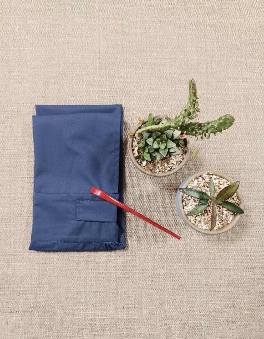 茶道 稽古着エプロン ネイビー - メルカリ