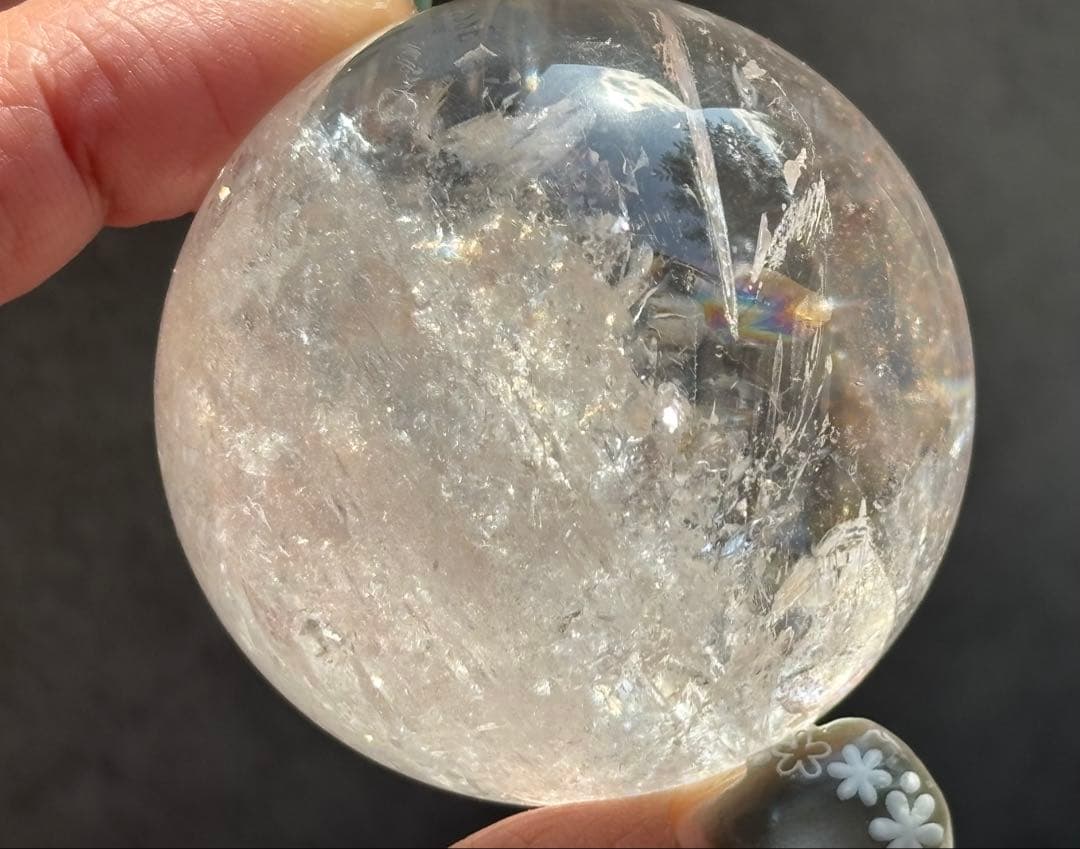 《ピンククリアクォーツ＊ピンクファイヤークォーツ小サイズスフィア》